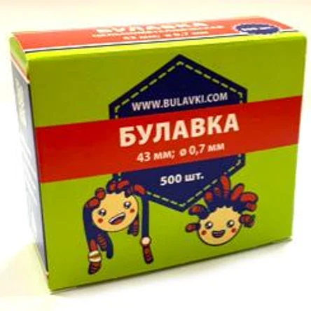 Булавка 1-43 (500 шт.) в картонной коробке